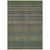 3' X 5' Olive Green Striped Washable Non Skid Indoor Outdoor Area Rug