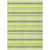 3' X 5' Green and Yellow Striped Washable Non Skid Indoor Outdoor Area Rug