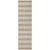 8' Runner Beige Striped Washable Non Skid Indoor Outdoor Runner Rug