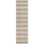 8' Runner Beige Striped Washable Non Skid Indoor Outdoor Runner Rug