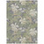 3' X 5' Gray Beige And Olive Green Botanical Leaves Washable Indoor Outdoor Area Rug