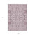 5' X 8' Pink Mauve And Blush Oriental Washable Indoor Outdoor Area Rug
