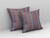 18" X 18" Blue And Red Geometric Blown Seam Suede Throw Pillow - 606114083894