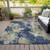 5' X 8' Navy Blue And Beige Abstract Washable Indoor Outdoor Area Rug - Navy Blue, Beige