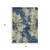 5' X 8' Navy Blue And Beige Abstract Washable Indoor Outdoor Area Rug