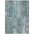 3' X 5' Teal Blue Charcoal And Gray Abstract Washable Indoor Outdoor Area Rug
