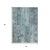 3' X 5' Teal Blue Charcoal And Gray Abstract Washable Indoor Outdoor Area Rug