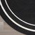 4' Black And Ivory Round Indoor Outdoor Area Rug