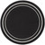 4' Black And Ivory Round Indoor Outdoor Area Rug