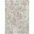 3' X 5' Ivory Beige And Linen Floral Washable Indoor Outdoor Area Rug