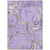 5' X 8' Lavender Lilac And Purple Geometric Washable Indoor Outdoor Area Rug