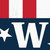 36" Red White And Blue Solid Wood Patriotic Welcome Porch Sign
