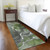 8' Runner Green Abstract Washable Non Skid Indoor Outdoor Runner Rug Contemporary Style - Green Color