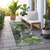 8' Runner Green Abstract Washable Non Skid Indoor Outdoor Runner Rug - 608219396688