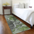 8' Runner Green Abstract Washable Non Skid Indoor Outdoor Runner Rug - 608219396688