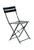 Set of Two Black Aluminum Outdoor Folding Dining Chairs