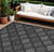6' X 9' Charcoal and Gray Indoor Outdoor Area Rug
