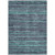 5' X 8' Teal Blue And Gray Striped Washable Indoor Outdoor Area Rug - 880016744286