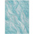 5' X 8' Teal Blue Aqua And Ivory Abstract Washable Indoor Outdoor Area Rug