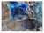 2' X 3' Blue Abstract Washable Non Skid Indoor Outdoor Area Rug Contemporary Style - Blue Color
