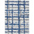 5' X 8' Navy Blue Gray And Silver Striped Washable Indoor Outdoor Area Rug - Navy Blue, Gray, Silver