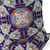 Stylish Design Set of Two 16" X 16" Blue and Orange Blown Seam Floral Indoor Outdoor Throw Pillow for Living Room Bedroom Office