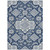 5' X 8' Blue Ivory And Gray Medallion Washable Indoor Outdoor Area Rug