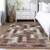 5' X 8' Brown And Ivory Southwestern Washable Indoor Outdoor Area Rug