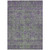 5' X 8' Fern Green And Purple Oriental Washable Indoor Outdoor Area Rug