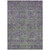 5' X 8' Fern Green And Purple Oriental Washable Indoor Outdoor Area Rug
