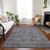 5' X 8' Fern Green And Purple Oriental Washable Indoor Outdoor Area Rug