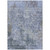 5' X 8' Blue And Dark Gray Abstract Washable Indoor Outdoor Area Rug