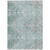3' X 5' Teal Blue And Ivory Geometric Washable Indoor Outdoor Area Rug - Teal Blue, Ivory