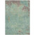 5' X 8' Pale Aqua And Taupe Abstract Washable Indoor Outdoor Area Rug