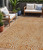 5' X 8' Copper And Beige Abstract Washable Indoor Outdoor Area Rug