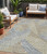 5' X 8' Taupe Gray And Beige Floral Washable Indoor Outdoor Area Rug