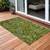 2' X 3' Green Paisley Washable Non Skid Indoor Outdoor Area Rug