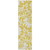 8' Runner Gold and White Floral Washable Non Skid Indoor Outdoor Runner Rug