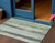 3' X 5' Artichoke Green And Gray Striped Washable Indoor Outdoor Area Rug