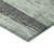 3' X 5' Artichoke Green And Gray Striped Washable Indoor Outdoor Area Rug