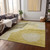 5' X 8' Gold Beige And Wheat Abstract Washable Indoor Outdoor Area Rug - 608219123734