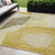 5' X 8' Gold Beige And Wheat Abstract Washable Indoor Outdoor Area Rug - 608219123734