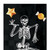 36" Black And White Solid Wood Boo Halloween Skeleton Porch Sign