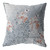 16” Gray Orange Boho Bird Suede Throw Pillow