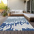 3' X 5' Sky Blue And Denim Blue Abstract Washable Indoor Outdoor Area Rug - 880016570366