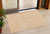3' X 5' Peach And Ivory Abstract Washable Indoor Outdoor Area Rug