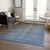 5' X 8' Blue and Green Ombre Washable Non Skid Indoor Outdoor Area Rug