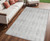 5' X 8' Gray Geometric Washable Indoor Outdoor Area Rug