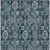 3' X 5' Teal Blue And Sky Blue Damask Washable Indoor Outdoor Area Rug
