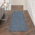 8' Navy Blue Power Loom Runner Rug